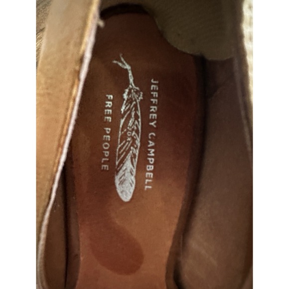 Jeffrey Campbell x Free People Heels Sz 8 Two Tone Brown Nude Leather Pumps